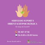 Nules ofrece servicio de orientación emocional y apoyo psicológico por el Covid-19