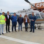 NULES FUMIGA CON HELICÓPTERO LA ZONA DE LA FINCA DE EL POU