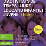 NULES TORNARÀ A IMPARTIR EL PRÒXIM ANY ELS CURSOS DE MONITOR D’ACTIVITATS DE TEMPS LLIURE I DE MENJADOR EN CENTRES EDUCATIUS