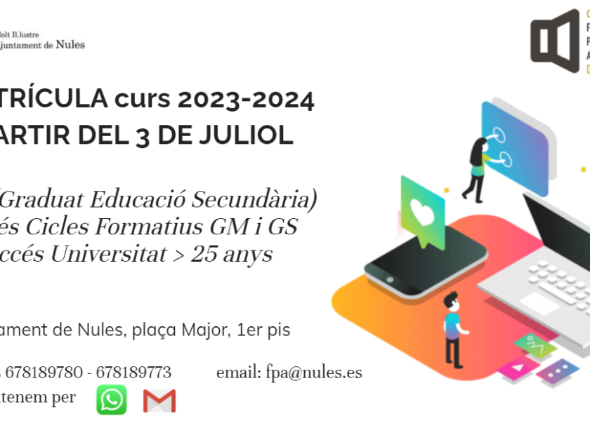 Inf. matrícula FPA