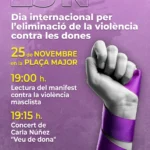 NULES COMMEMORA EL DIA INTERNACIONAL PER L’ELIMINACIÓ DE LA VIOLÈNCIA CONTRA LES DONES AMB DIFERENTS ACTES